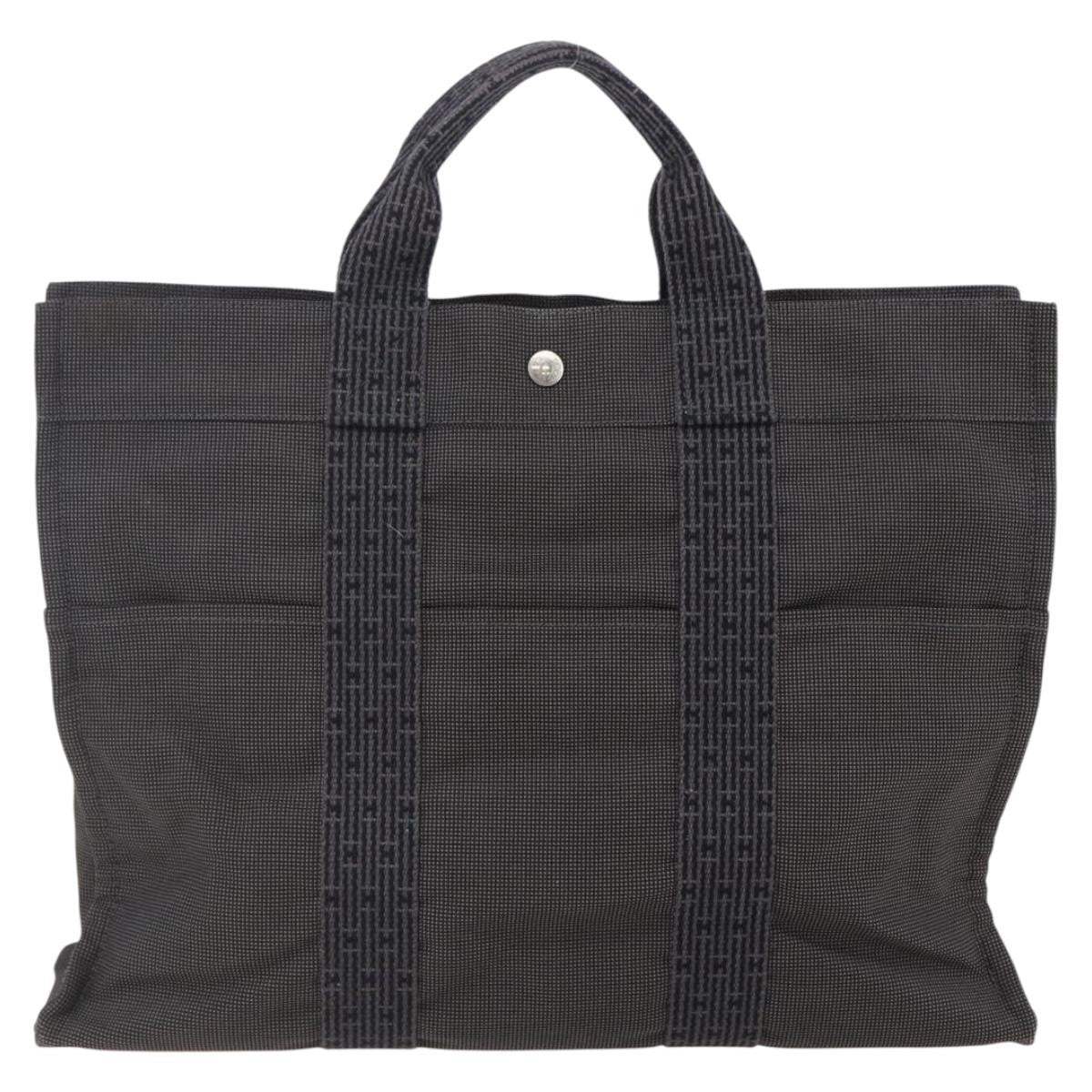 Hermes Fourre-Tout Herline Fourre-Tout Herline Gray Canvas Bag (Pre-Owned)