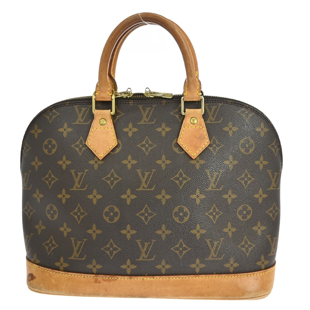 Louis Vuitton Alma Handbag Monogram Canvas Brown Canvas Handbag (Pre-Owned)