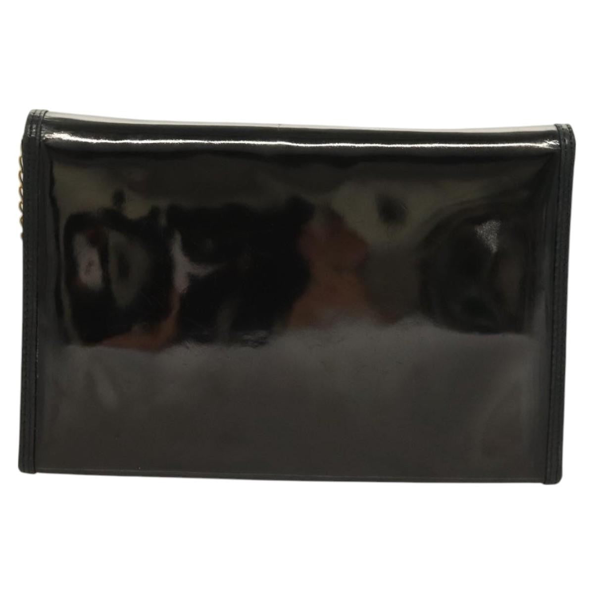 Chanel Cc Envelope Flap Crossbody Patent Leather Black Patent_Leather Clutche & Pouche Bag (Pre-Owned)