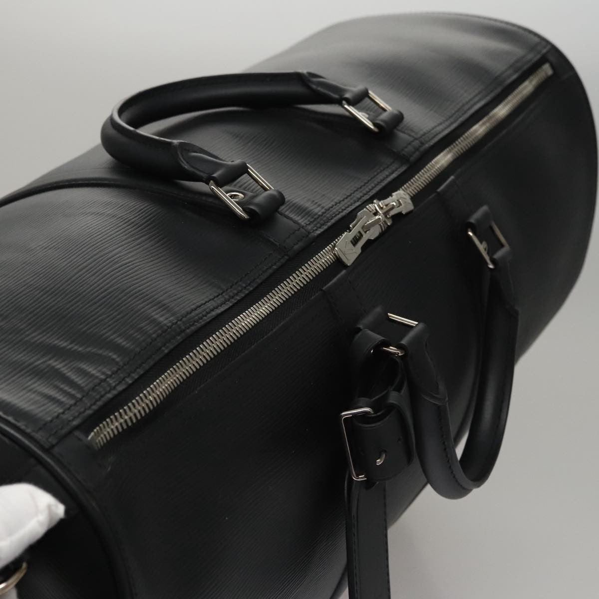 Louis Vuitton Keepall Bandouliere Bag Limited Edition Supreme Epi Leather Black Leather Bag (Pre-Owned)