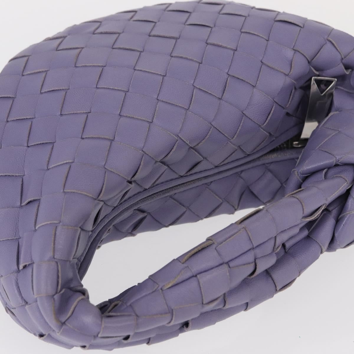 Bottega Veneta Bv Jodie Hobo Intrecciato Nappa Purple Leather Handbag (Pre-Owned)