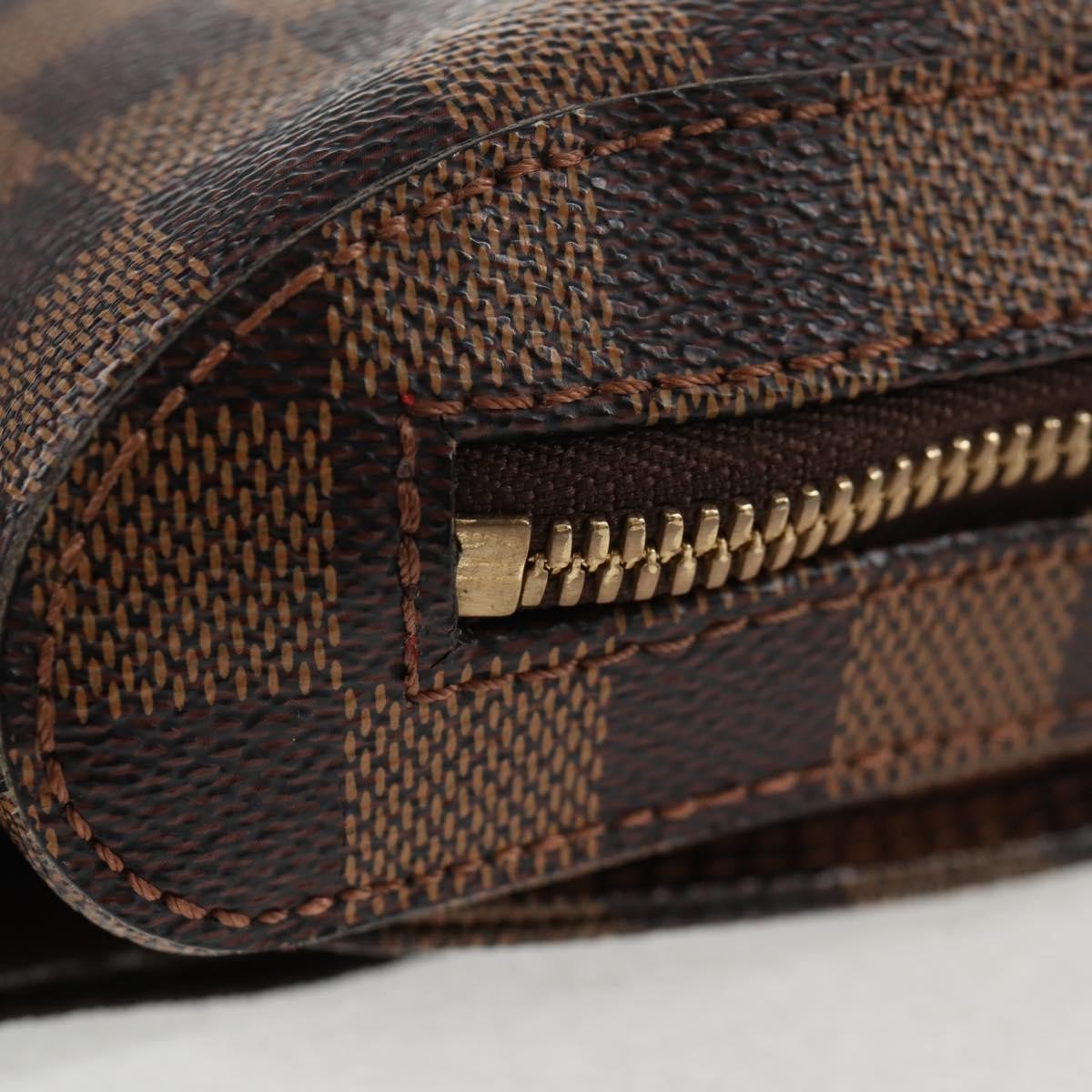 Louis Vuitton Geronimos Waist Bag Damier Brown Canvas Shoulder Bag Bag (Pre-Owned)