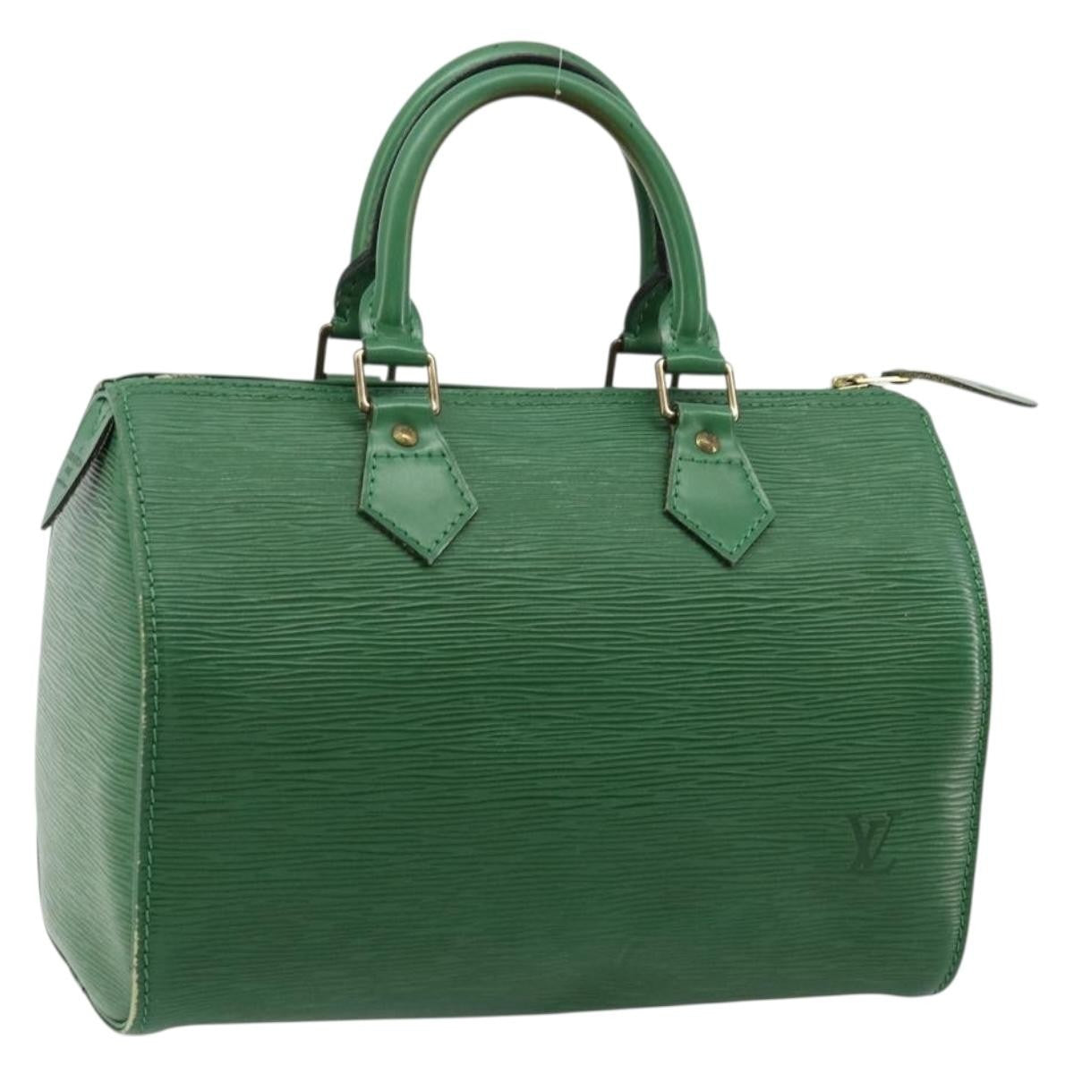 Louis Vuitton Speedy Handbag Epi Leather Green Leather Handbag (Pre-Owned)