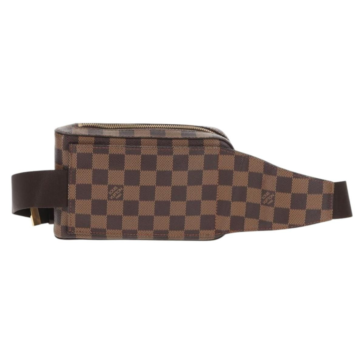 Louis Vuitton Geronimos Waist Bag Damier Brown Canvas Shoulder Bag Bag (Pre-Owned)