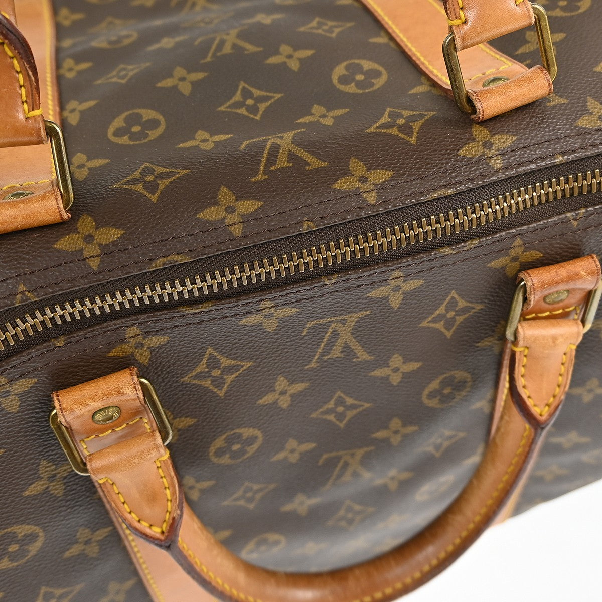 Louis Vuitton Keepall Bag Monogram Canvas Brown Canvas Travel Bag Bag (Pre-Owned)