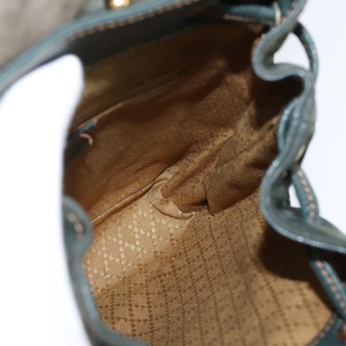 Gucci Vintage Bamboo Backpack Suede Khaki Suede Backpack Bag (Pre-Owned)