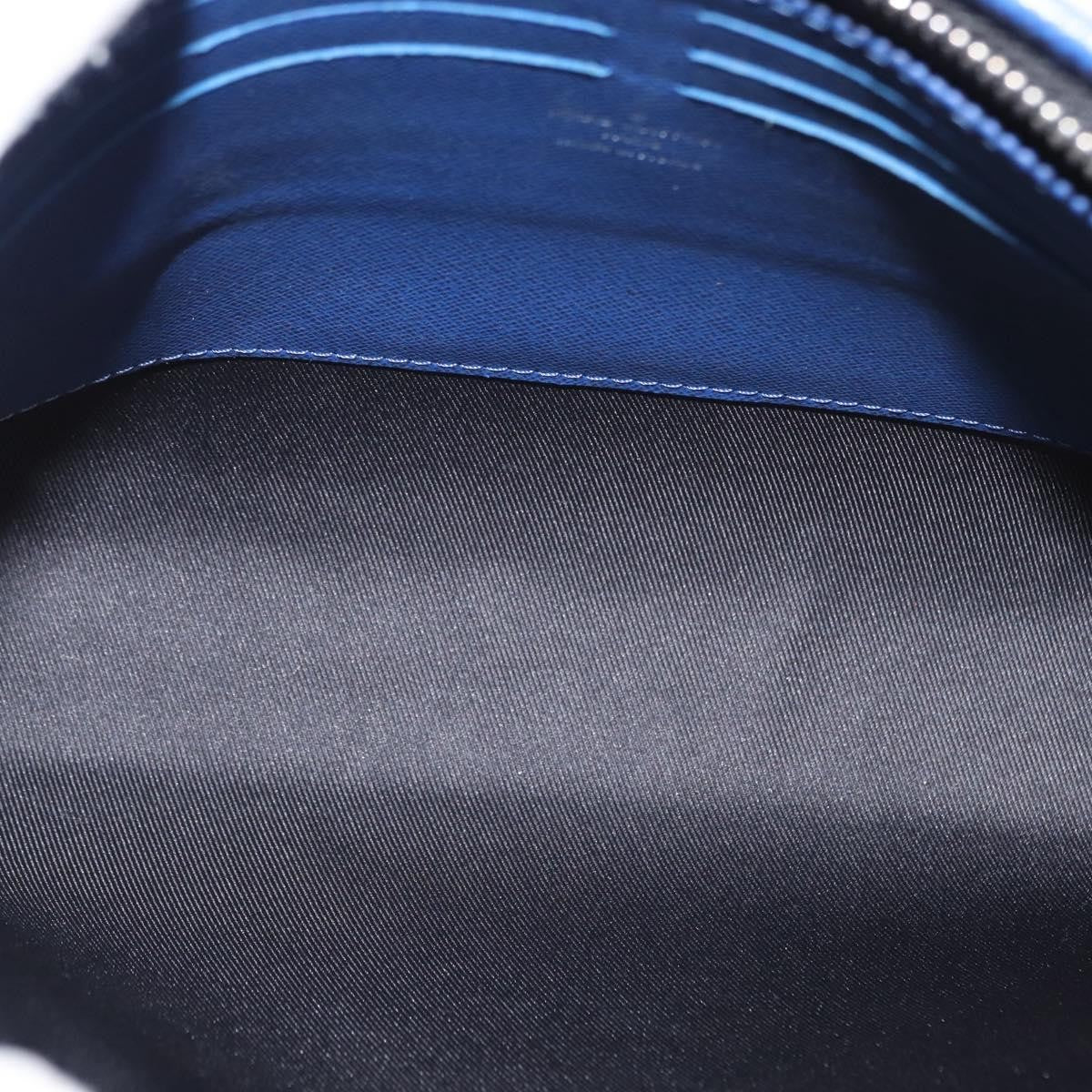 Louis Vuitton Pochette Voyage Taiga Leather Blue Leather Clutche & Pouche Bag (Pre-Owned)