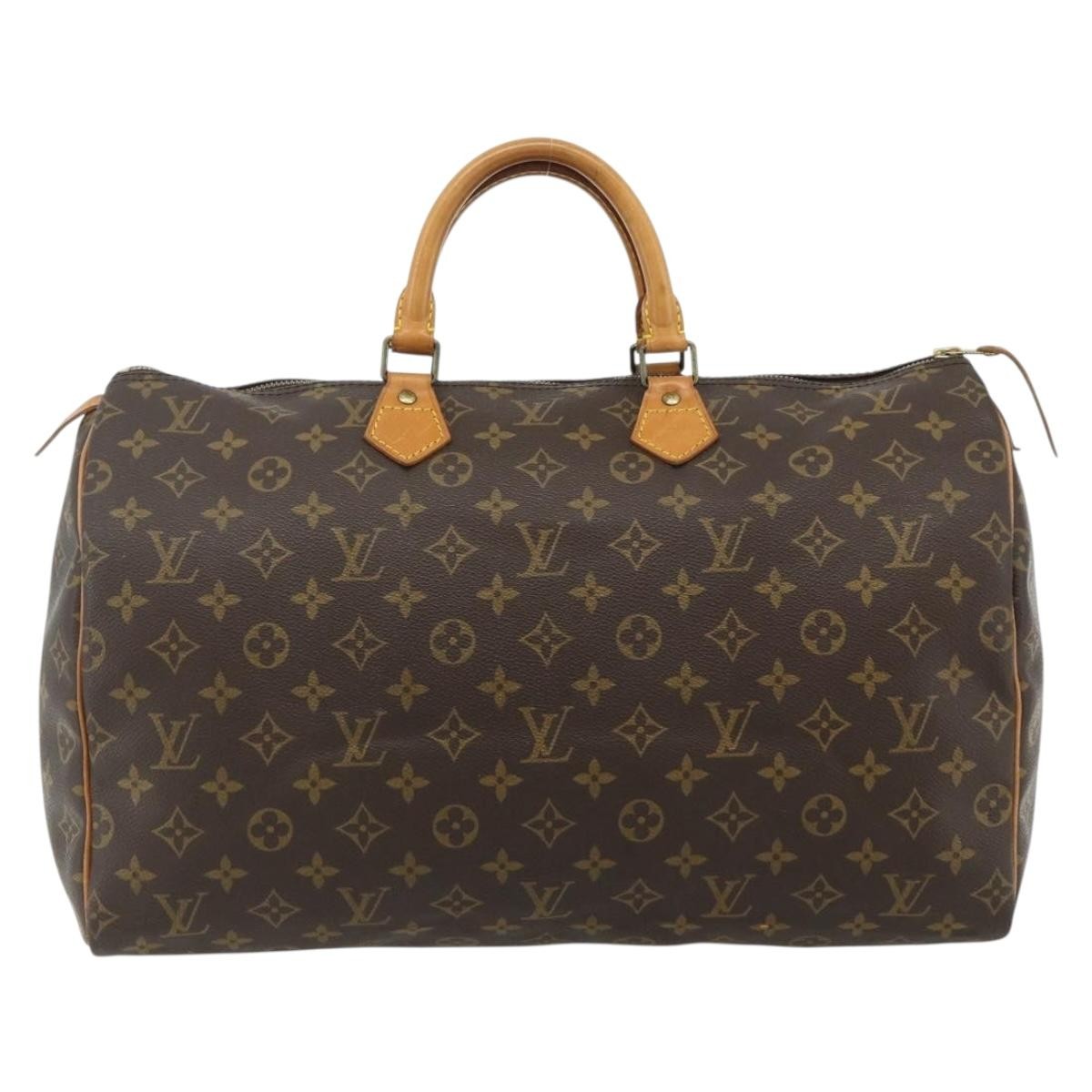 Louis Vuitton Speedy Handbag Monogram Canvas Brown Canvas Handbag (Pre-Owned)