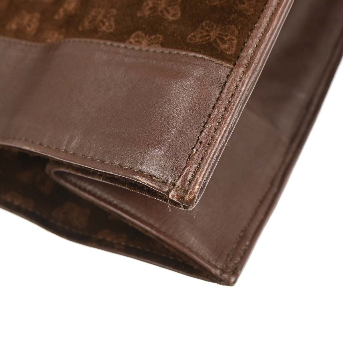 Bottega Veneta Butterfly Handle Tote Suede Brown Suede Tote Bag Bag (Pre-Owned)