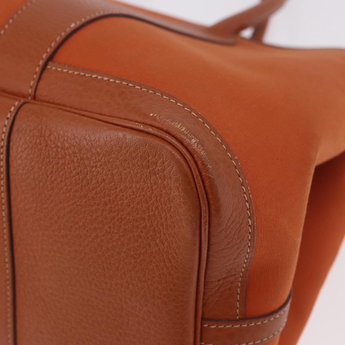 Hermes Garden Party Tote Toile And Leather Orange Canvas Tote Bag Bag (Pre-Owned)