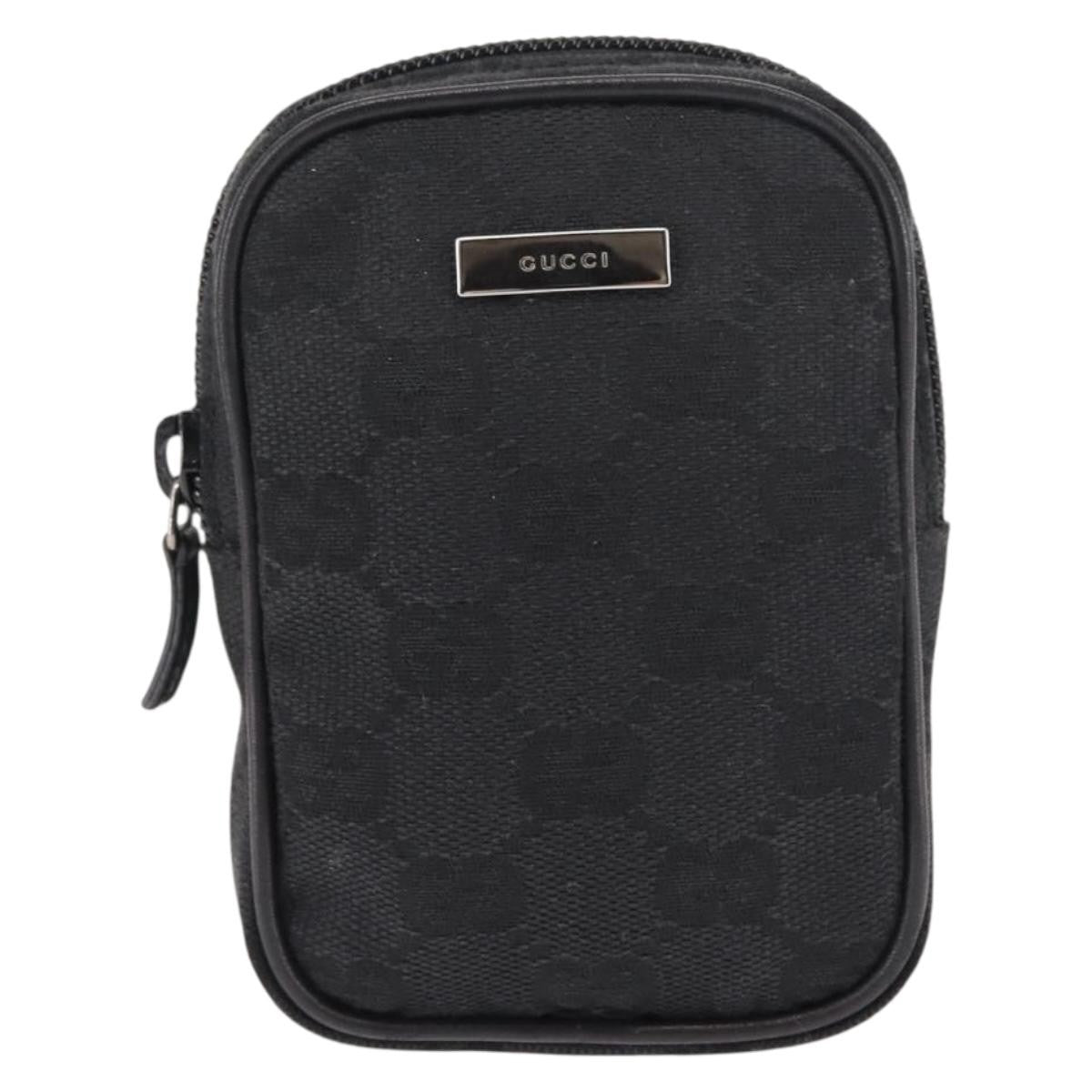 Gucci Gg Canvas Pouch Canvas Black Canvas Clutche & Pouche Bag (Pre-Owned)