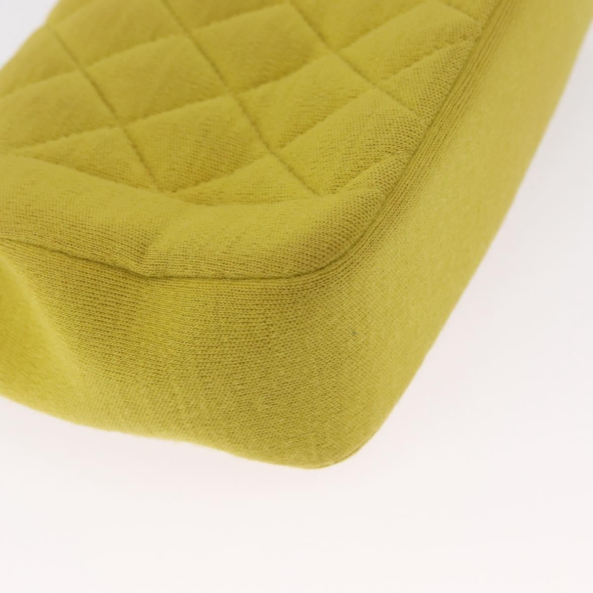 Chanel Chic With Me Flap Bag Quilted Jersey Yellow Cotton Shoulder Bag Bag (Pre-Owned)