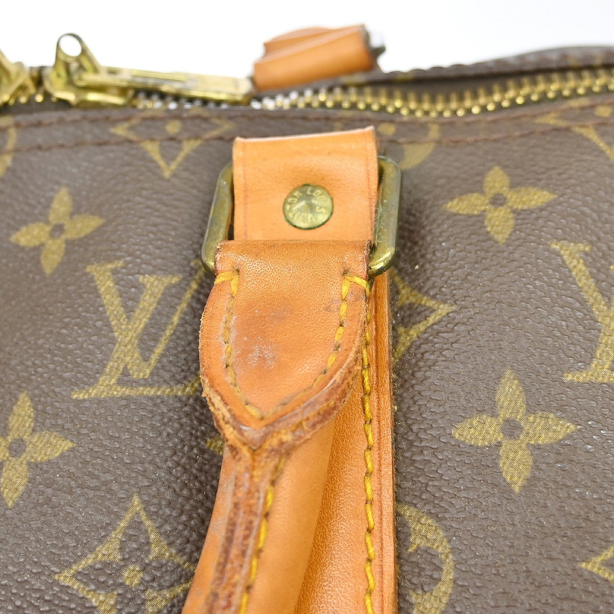 Louis Vuitton Keepall Bag Monogram Canvas Brown Canvas Travel Bag Bag (Pre-Owned)