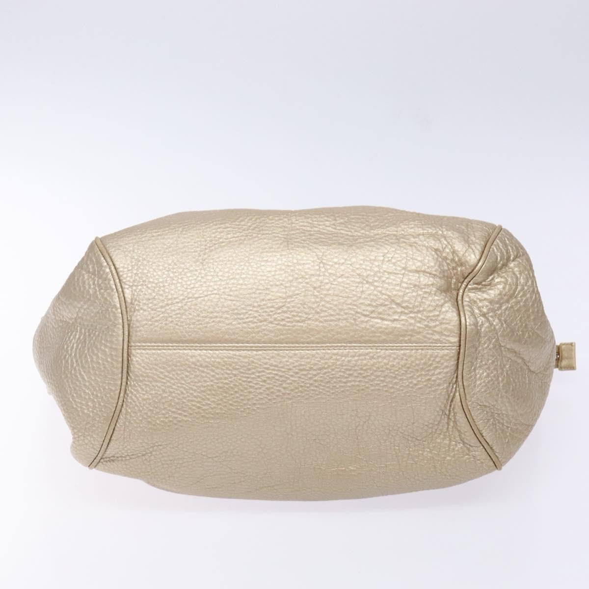 Salvatore Ferragamo Marisa Satchel Leather Gold Leather Bag (Pre-Owned)