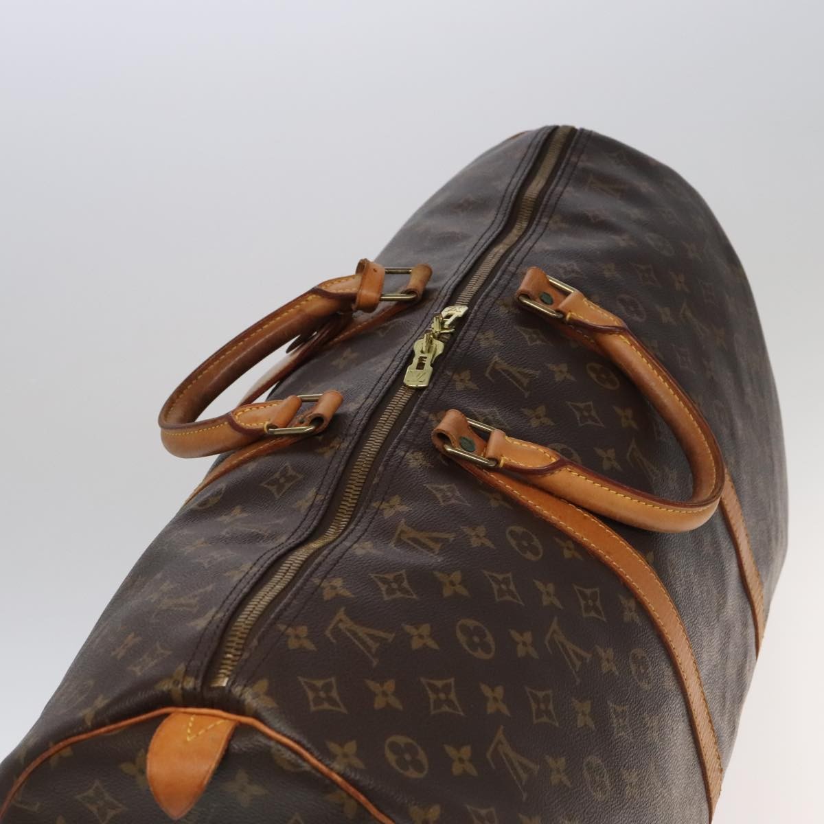 Louis Vuitton Keepall Bag Monogram Canvas Brown Canvas Travel Bag Bag (Pre-Owned)