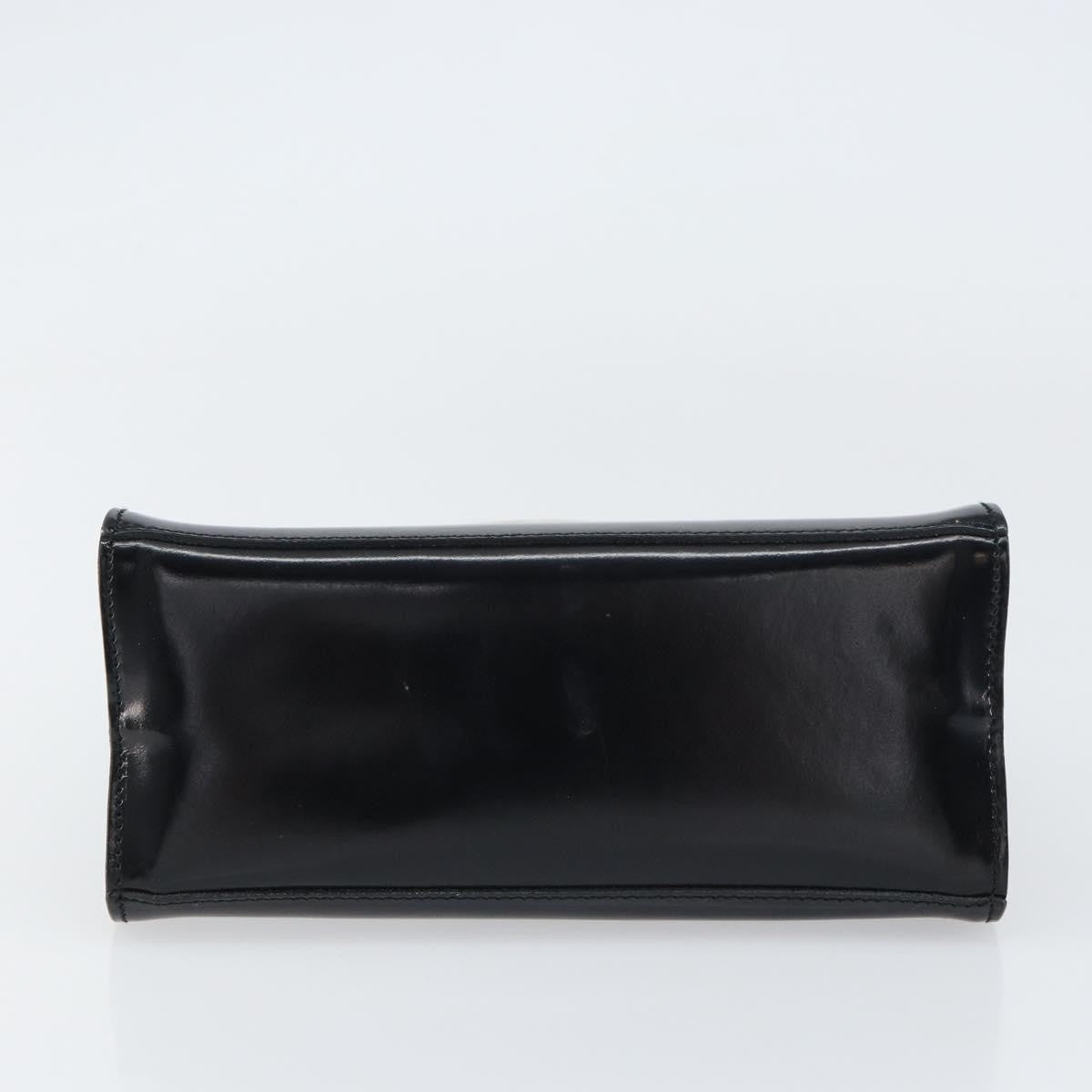 Salvatore Ferragamo Vintage Handbag Patent Leather Black Patent_Leather Handbag (Pre-Owned)