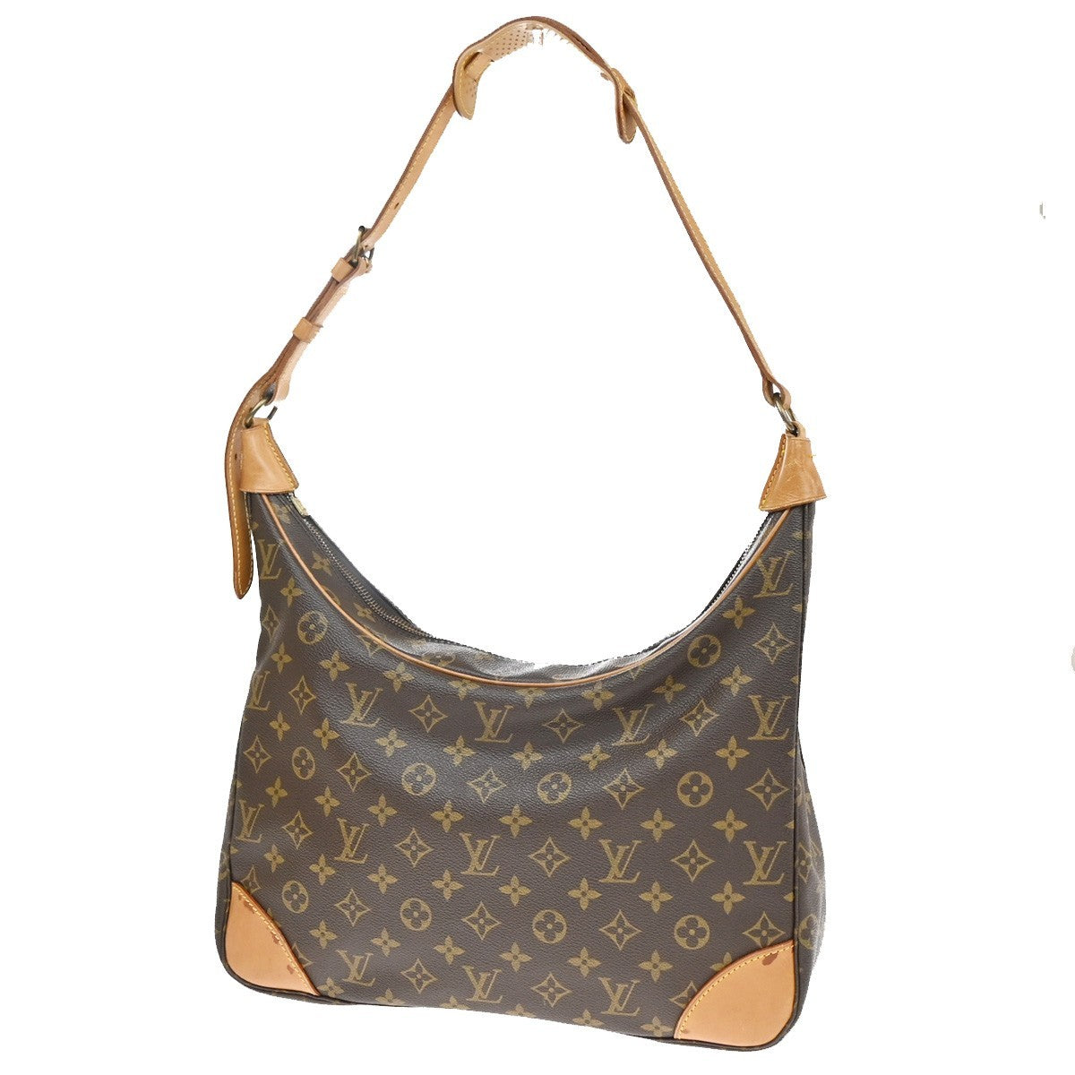 Louis Vuitton Boulogne Handbag Monogram Canvas Brown Canvas Shoulder Bag Bag (Pre-Owned)