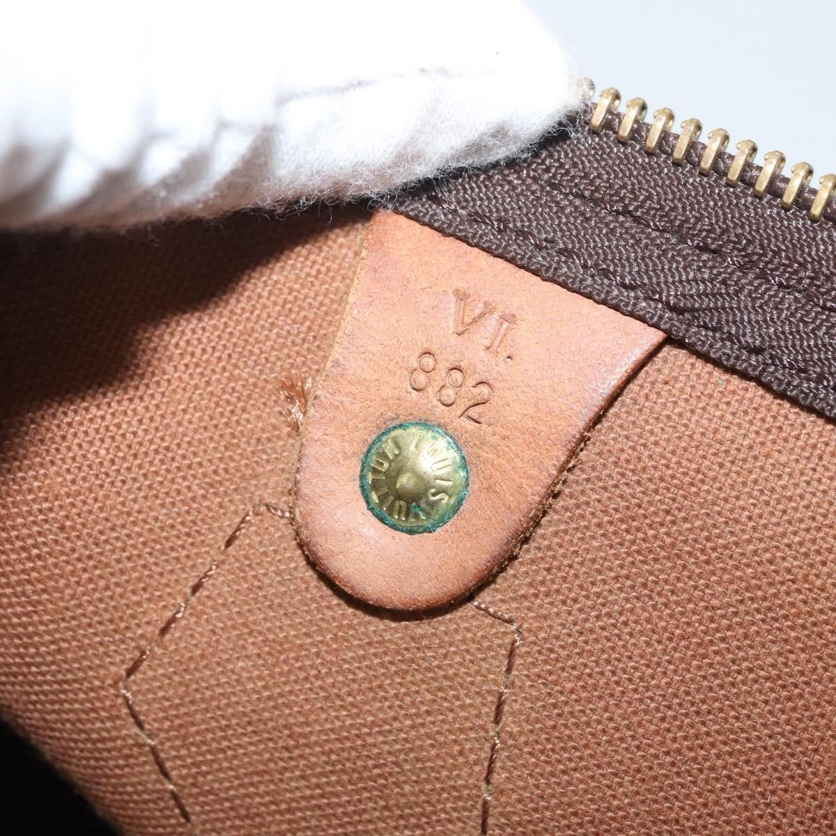 Louis Vuitton Speedy Handbag Monogram Canvas Brown Canvas Handbag (Pre-Owned)