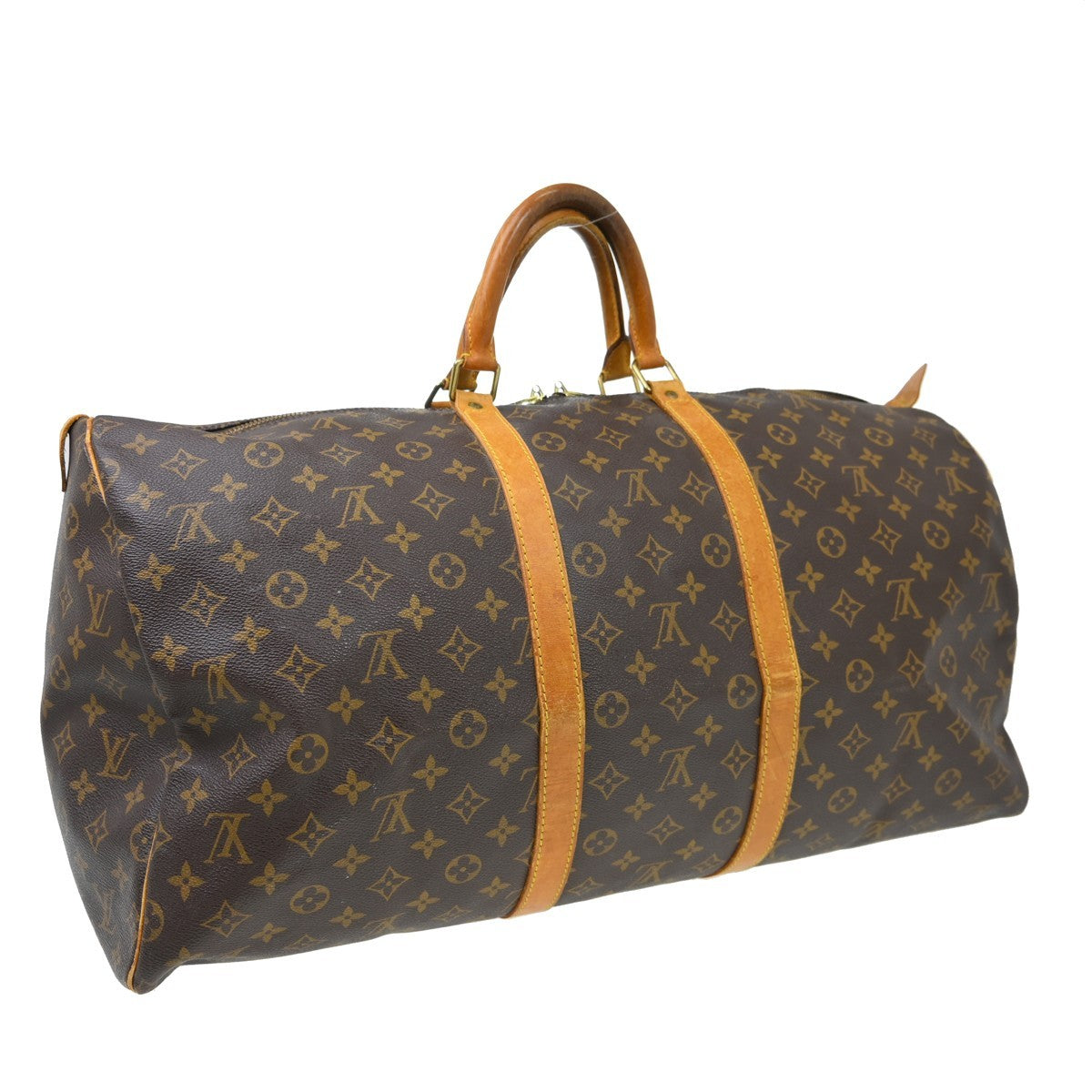 Louis Vuitton Keepall Bag Monogram Canvas Brown Canvas Travel Bag Bag (Pre-Owned)