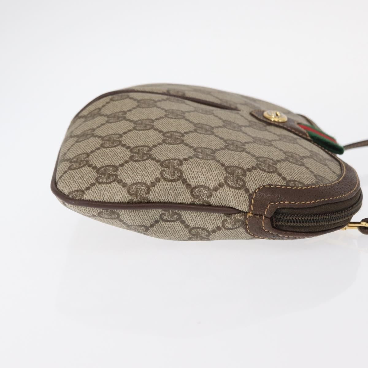 Gucci Vintage Web Crossbody Bag Gg Coated Canvas Beige Canvas Shoulder Bag Bag (Pre-Owned)