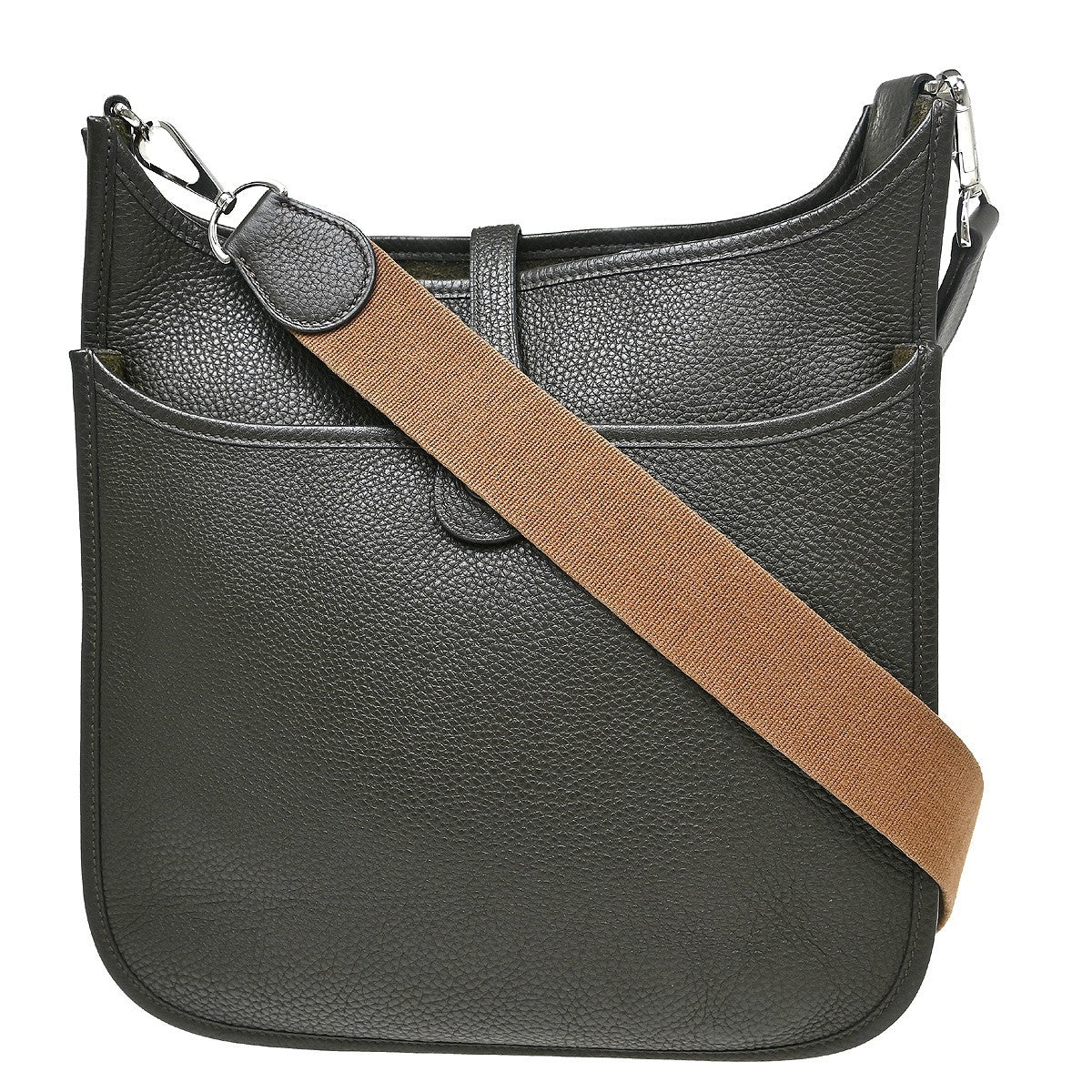 Hermes Evelyne Bag Gen Iii Clemence Green Leather Shoulder Bag Bag (Pre-Owned)