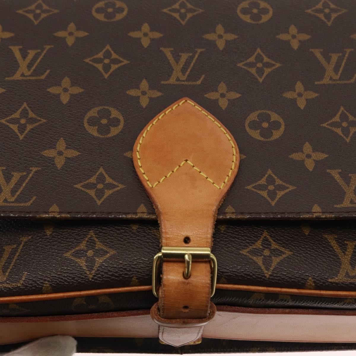 Louis Vuitton Cartouchiere Handbag Monogram Canvas Brown Canvas Shoulder Bag Bag (Pre-Owned)