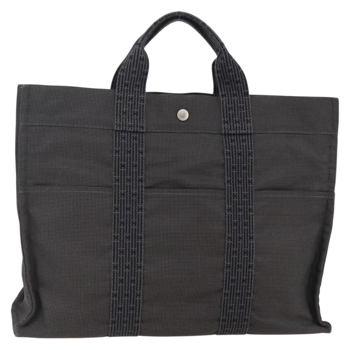 Hermes Fourre-Tout Herline Fourre-Tout Herline Gray Canvas Bag (Pre-Owned)