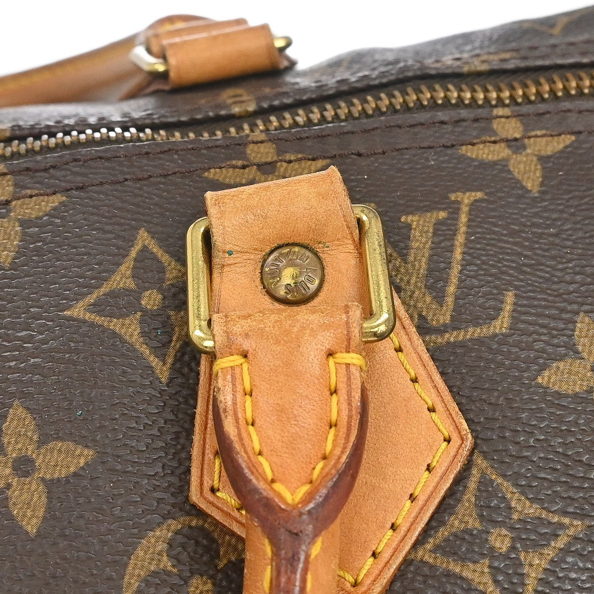 Louis Vuitton Speedy Handbag Monogram Canvas Brown Canvas Handbag (Pre-Owned)