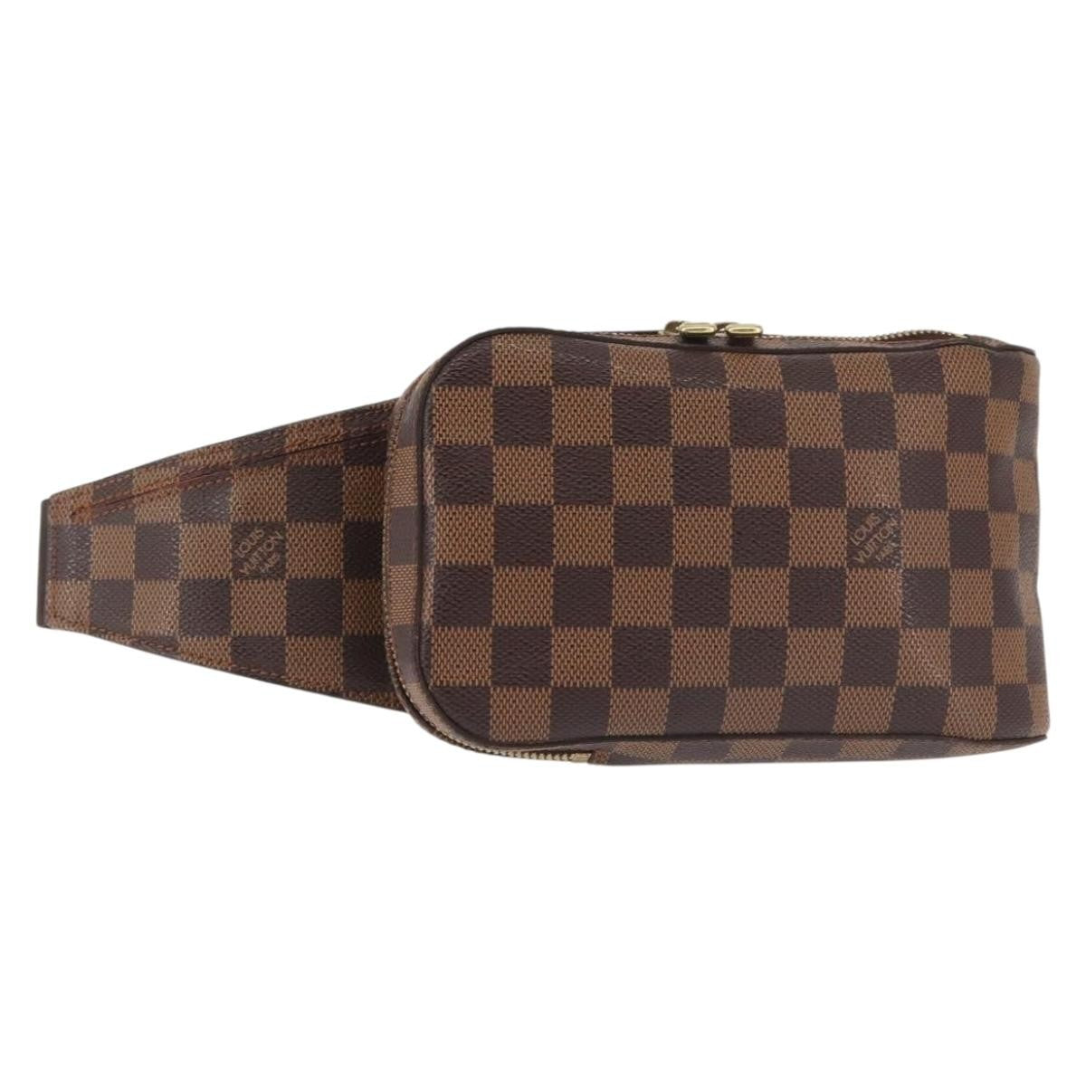 Louis Vuitton Geronimos Waist Bag Damier Brown Canvas Shoulder Bag Bag (Pre-Owned)