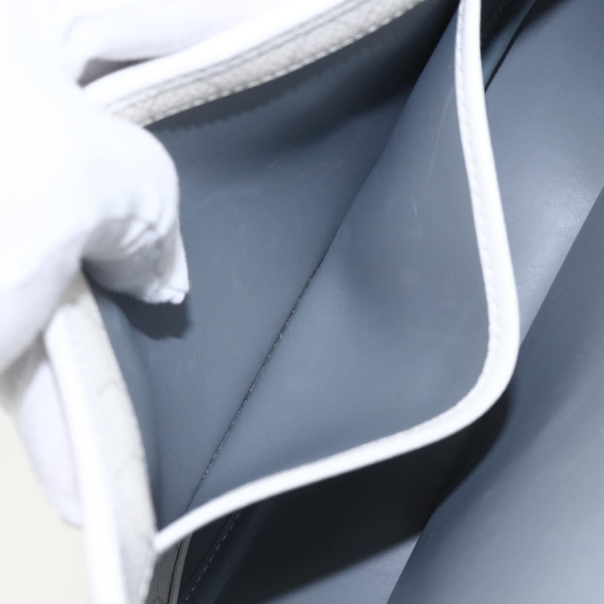 Christian Dior Vintage Honeycomb Flap Crossbody Bag Coated Canvas White Canvas Shoulder Bag Bag (Pre-Owned)