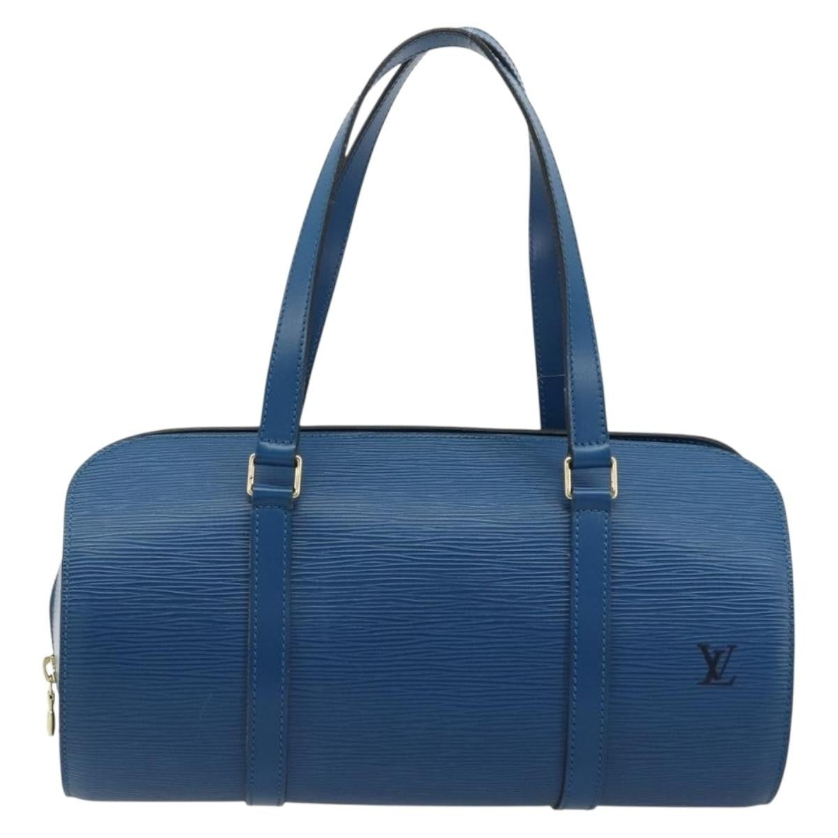 Louis Vuitton Soufflot Handbag Epi Leather Blue Leather Handbag (Pre-Owned)