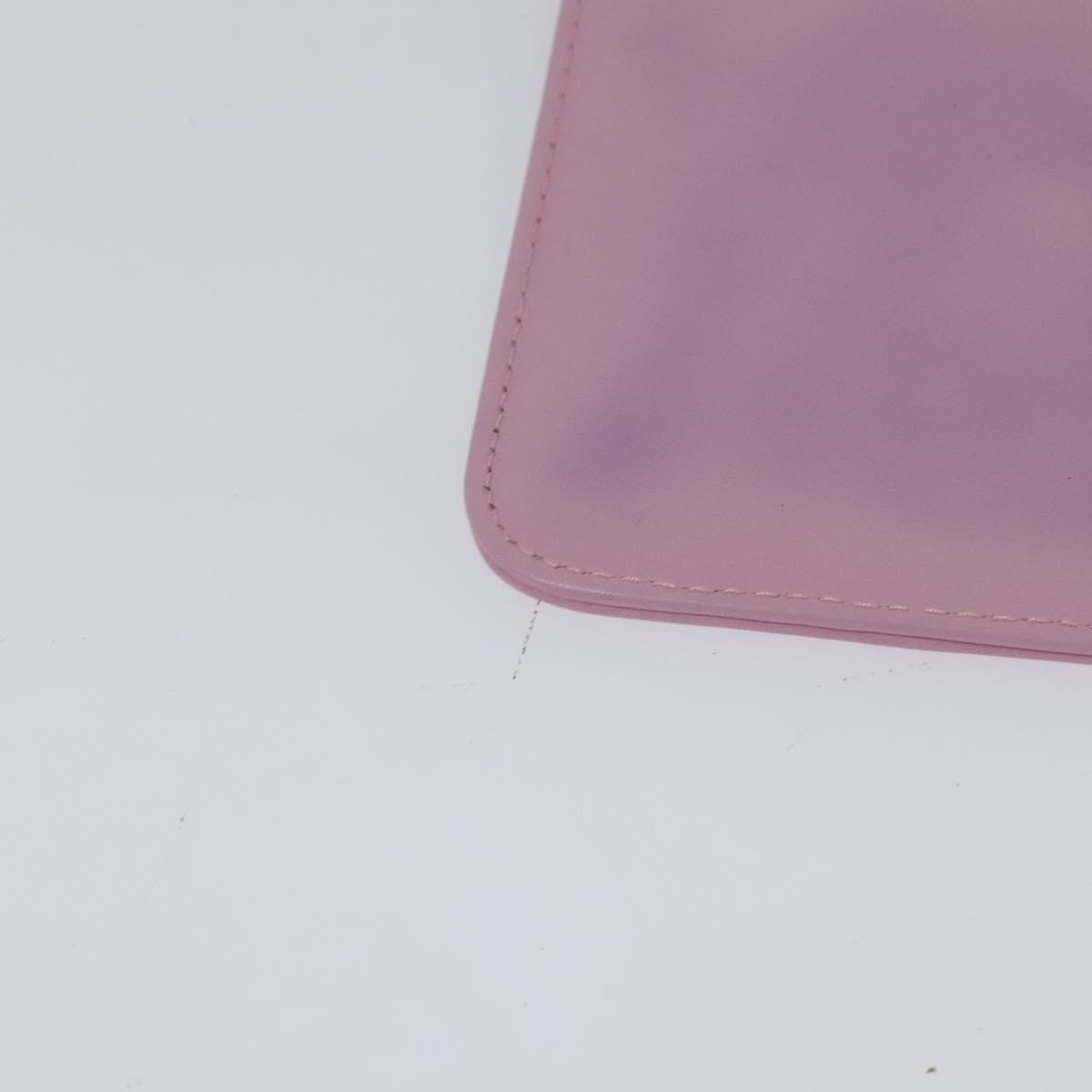 Chanel Cc Zip Clutch Leather Pink Leather Clutche & Pouche Bag (Pre-Owned)
