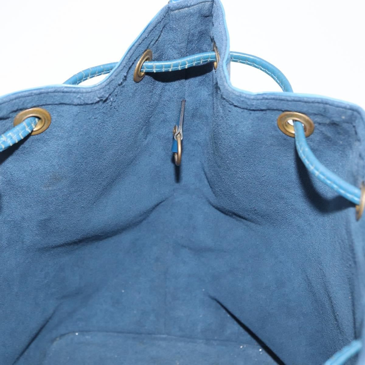 Louis Vuitton Petit Noe Handbag Epi Leather Blue Leather Shoulder Bag Bag (Pre-Owned)