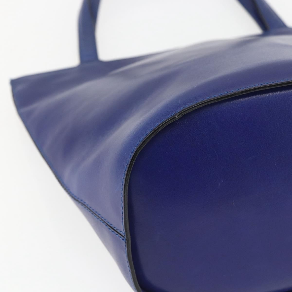 Celine Handbag Leather Blue Leather Handbag (Pre-Owned)