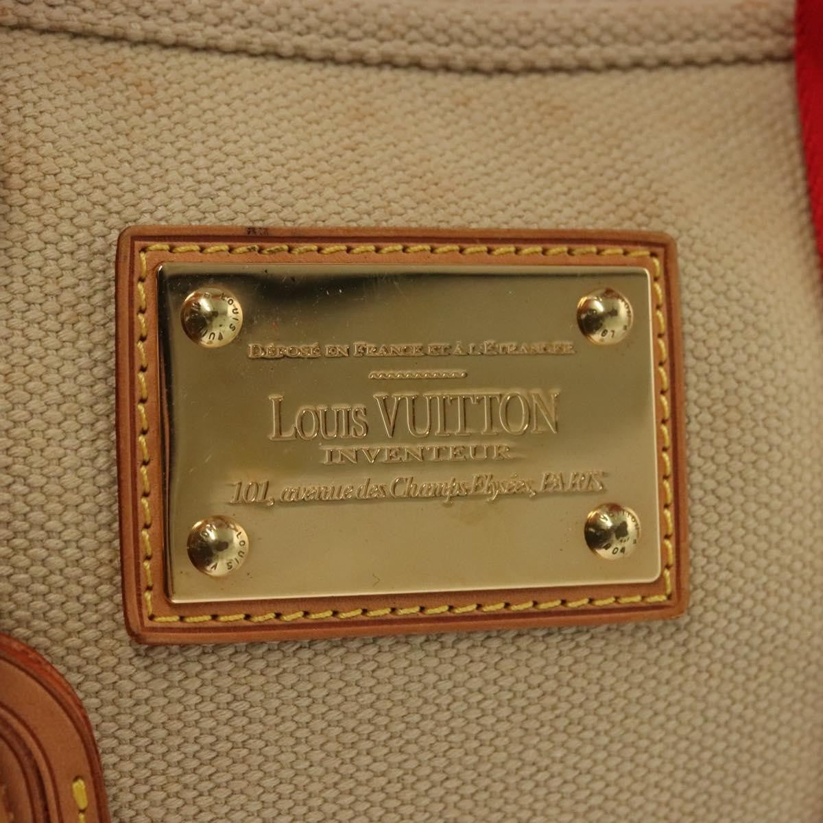 Louis Vuitton Antigua Tote Canvas Beige Canvas Tote Bag Bag (Pre-Owned)