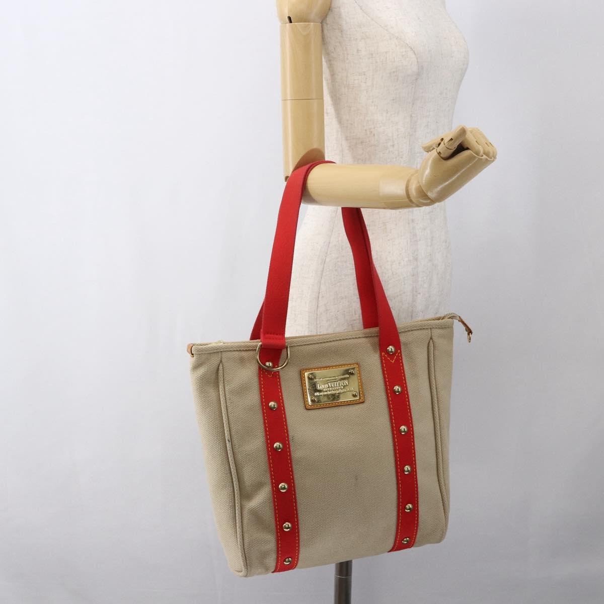 Louis Vuitton Antigua Tote Canvas Beige Canvas Tote Bag Bag (Pre-Owned)