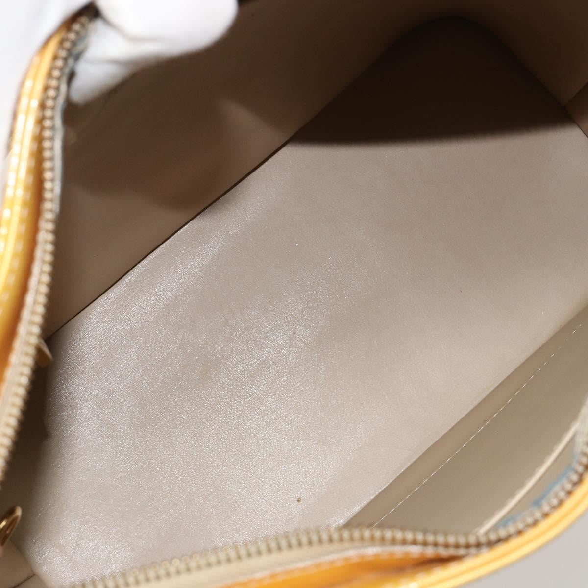 Louis Vuitton Houston Handbag Monogram Vernis Beige Patent_Leather Handbag (Pre-Owned)