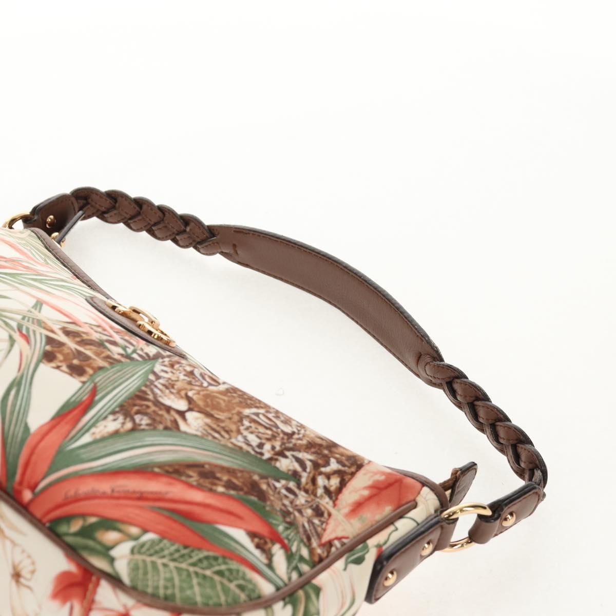 Salvatore Ferragamo Gancini Shoulder Bag Nylon Multicolour Nylon Shoulder Bag Bag (Pre-Owned)