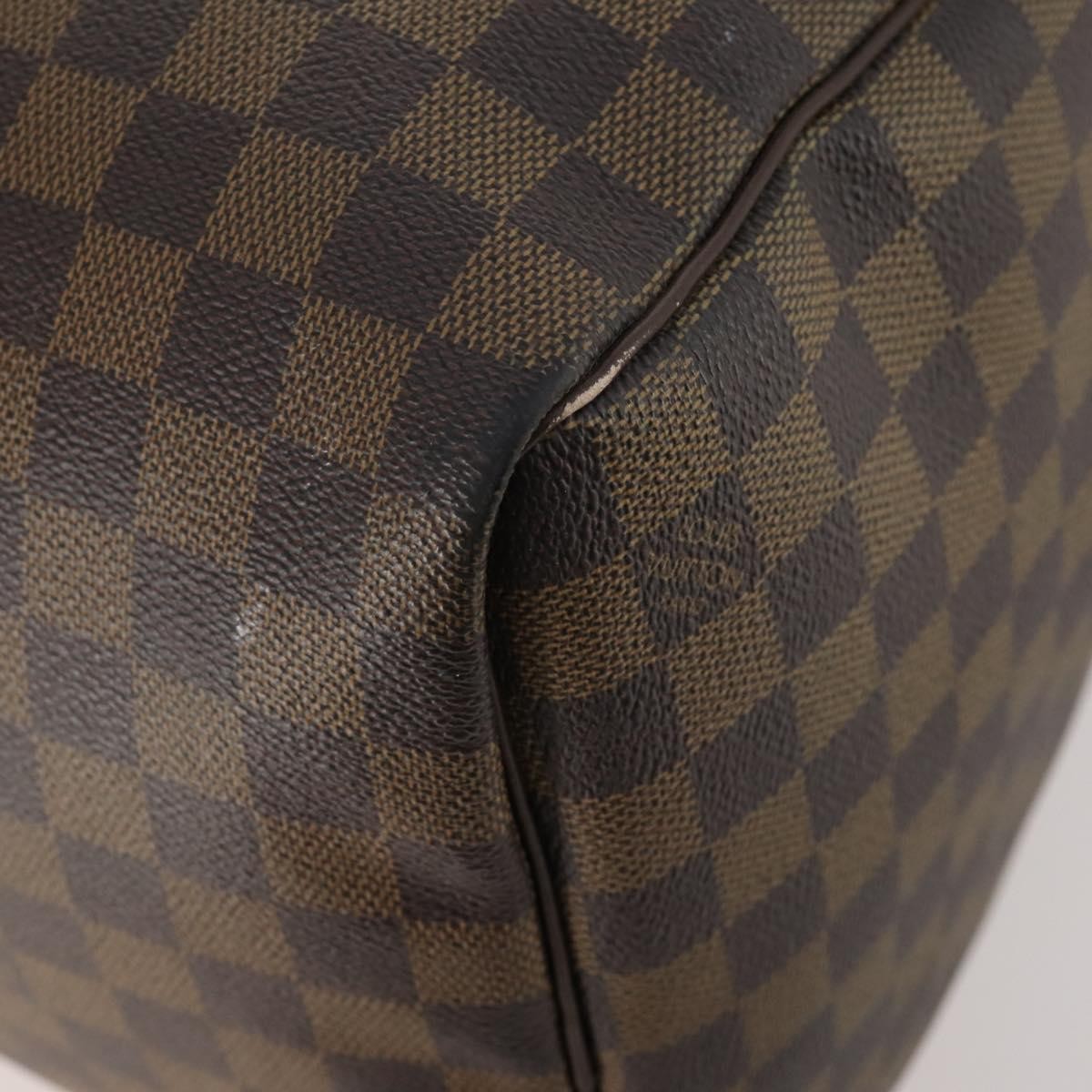 Louis Vuitton Keepall Bag Damier Brown Canvas Travel Bag Bag (Pre-Owned)