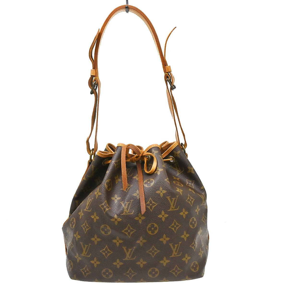 Louis Vuitton Petit Noe Handbag Monogram Canvas Brown Canvas Shoulder Bag Bag (Pre-Owned)