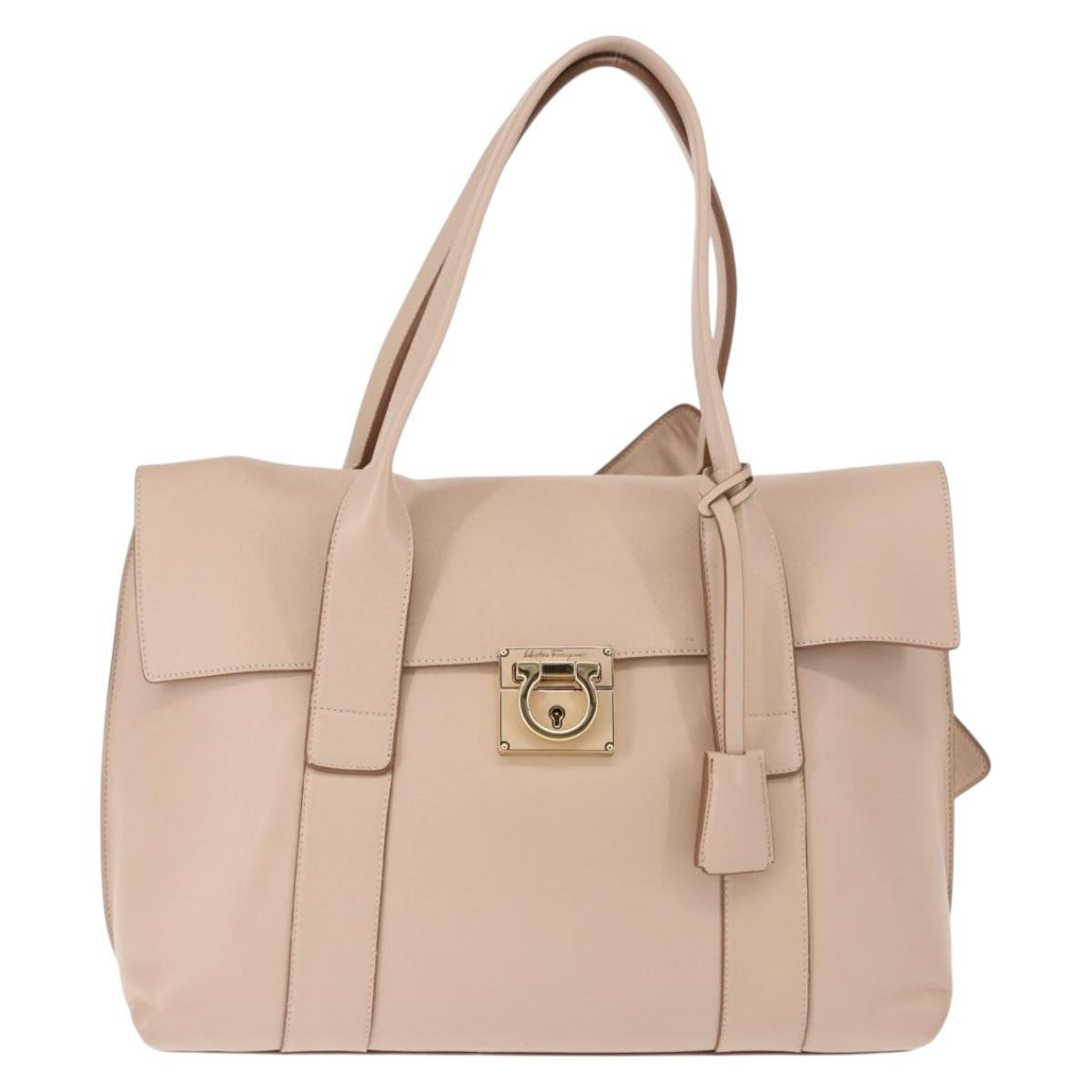 Salvatore Ferragamo Sookie Satchel Leather Pink Leather Bag (Pre-Owned)