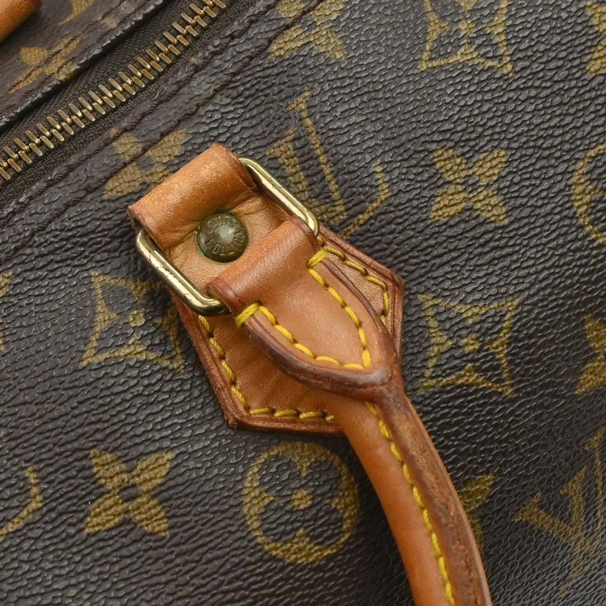 Louis Vuitton Speedy Handbag Monogram Canvas Brown Canvas Handbag (Pre-Owned)