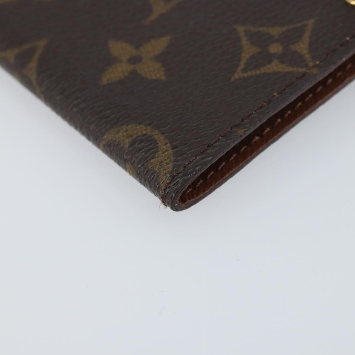 Louis Vuitton Porte Cartes Pression Card Case Monogram Canvas Brown Canvas Card Holders Accessory (Pre-Owned)