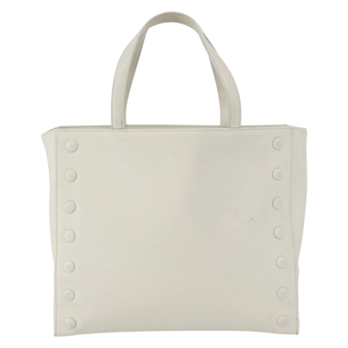 Celine Handbag Leather White Leather Handbag (Pre-Owned)