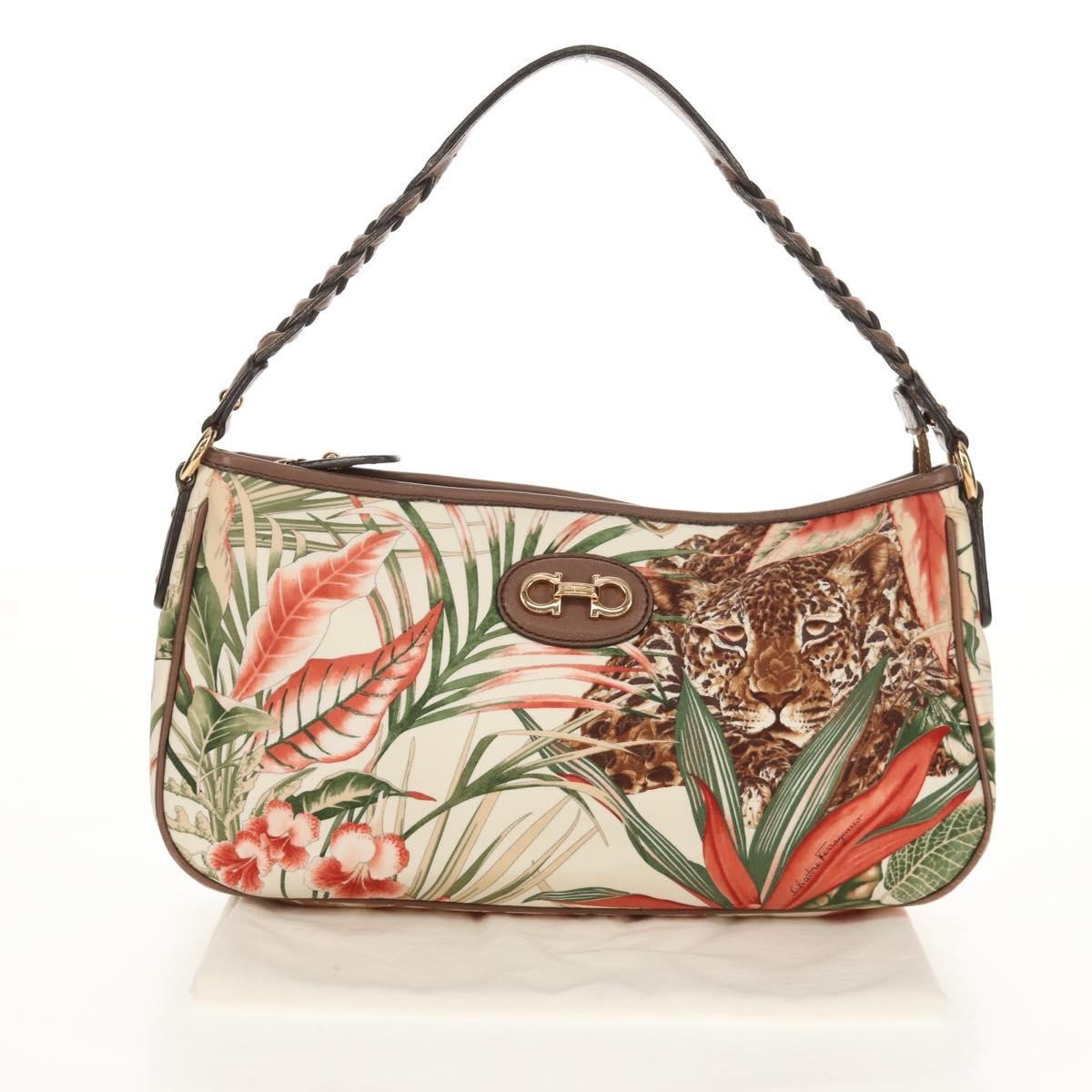 Salvatore Ferragamo Gancini Shoulder Bag Nylon Multicolour Nylon Shoulder Bag Bag (Pre-Owned)