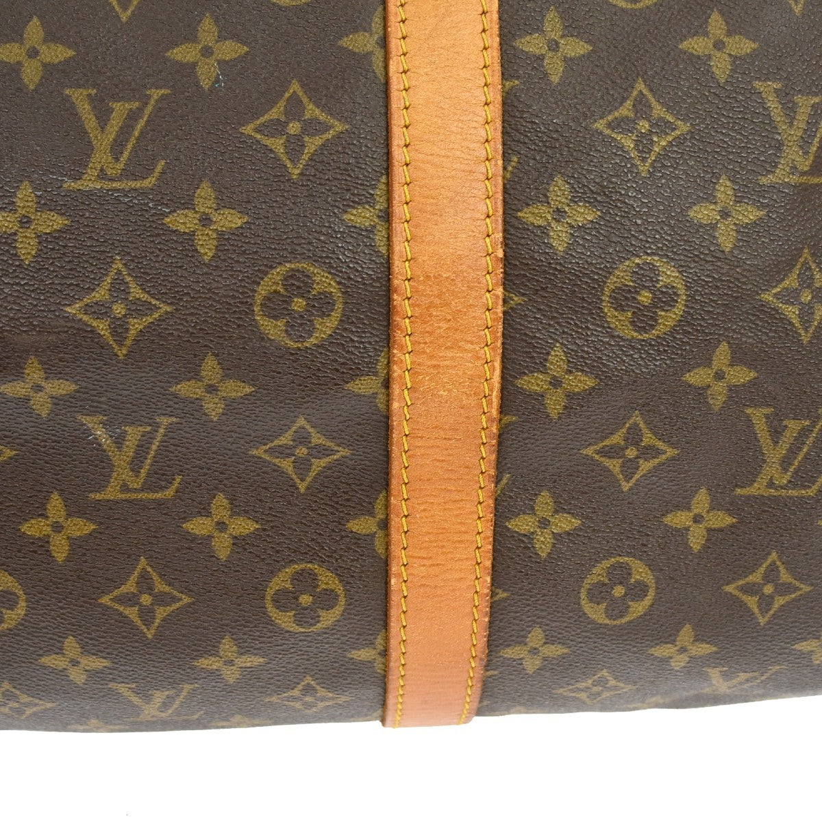Louis Vuitton Keepall Bag Monogram Canvas Brown Canvas Travel Bag Bag (Pre-Owned)