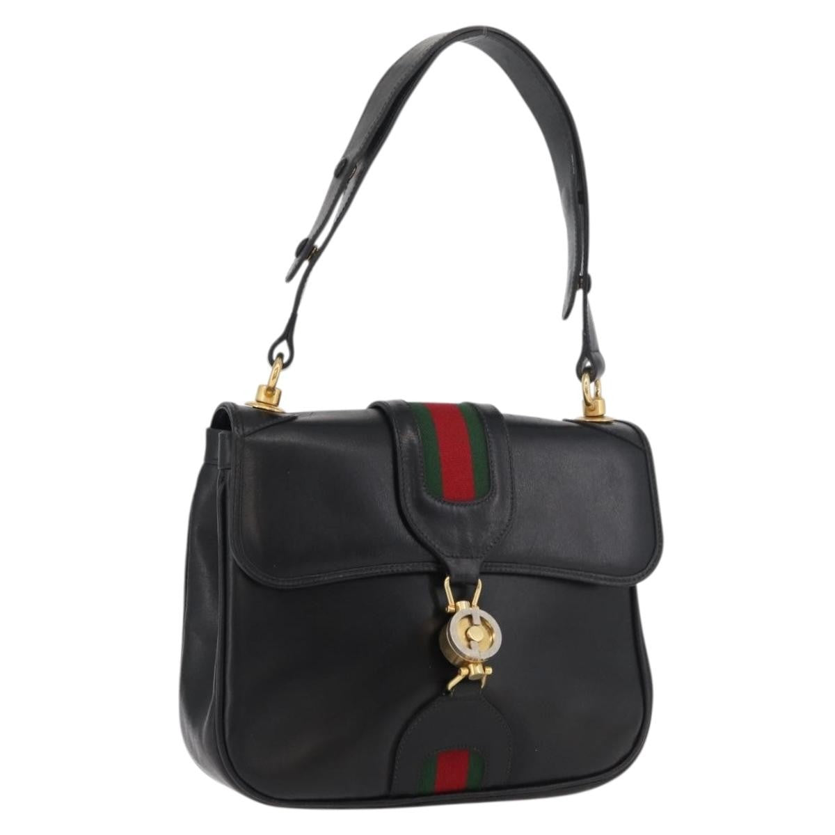 Gucci Sherry Line Shoulder Bag Leather Multicolour Leather Handbag (Pre-Owned)