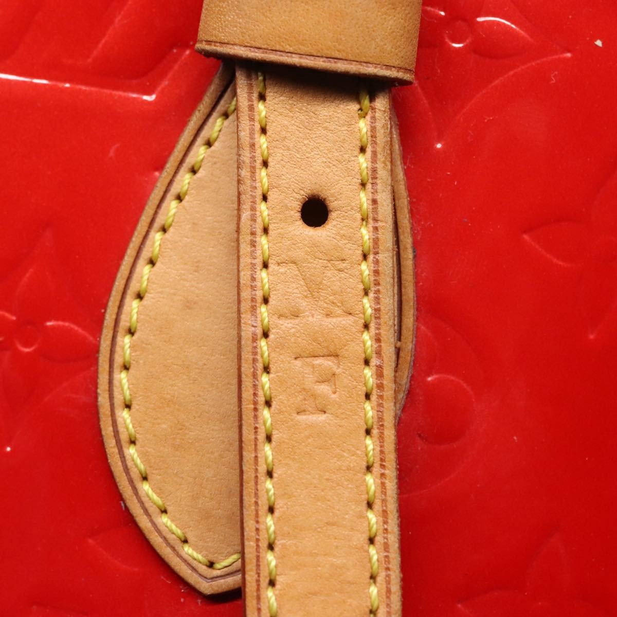 Louis Vuitton Bucket Bag Monogram Vernis Red Patent_Leather Shoulder Bag Bag (Pre-Owned)