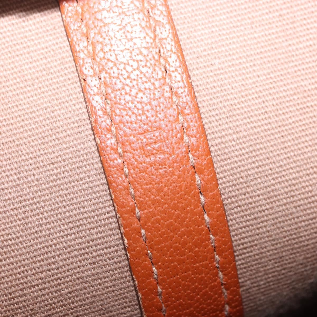 Hermes Garden Party Tote Toile And Leather Orange Canvas Tote Bag Bag (Pre-Owned)