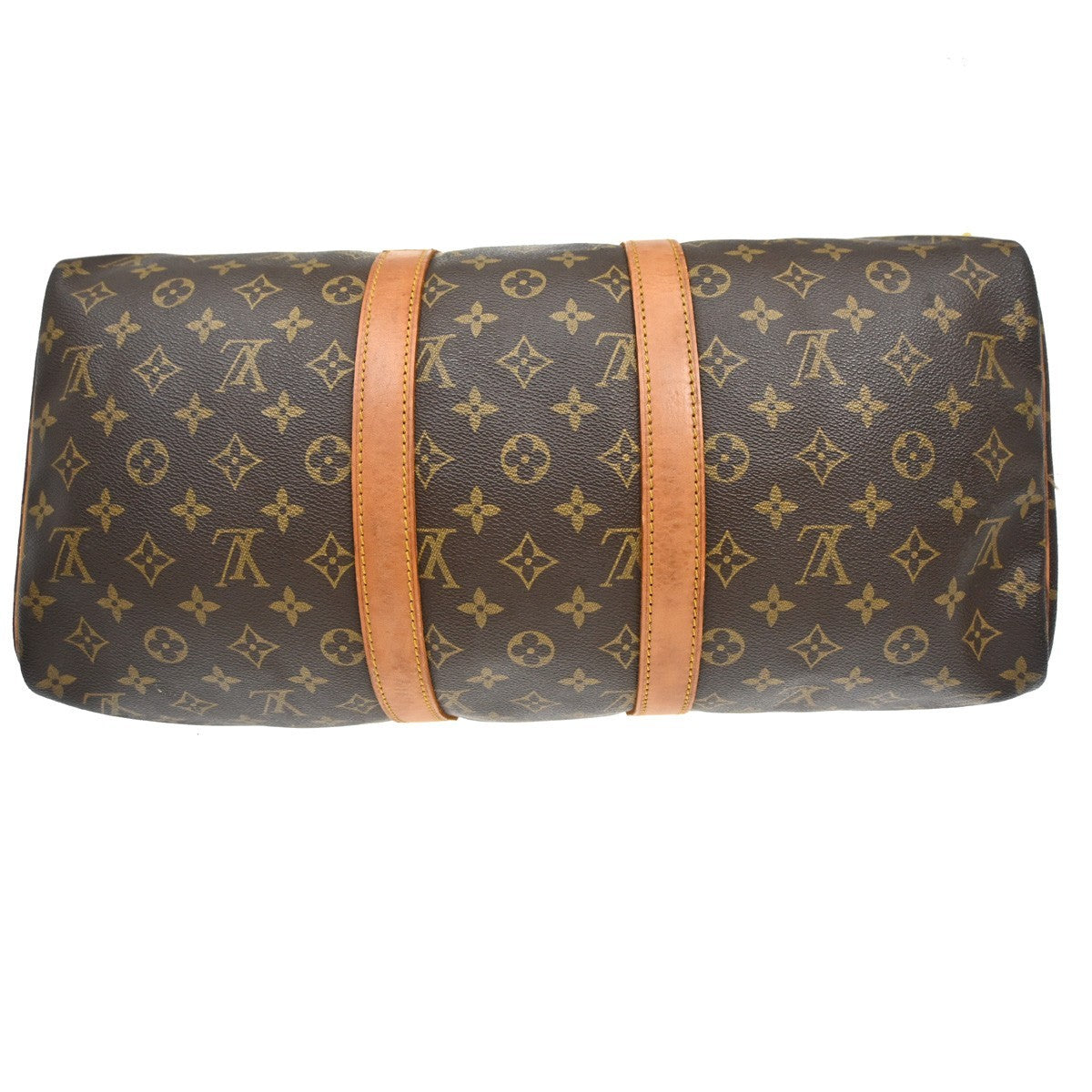 Louis Vuitton Keepall Bag Monogram Canvas Brown Canvas Travel Bag Bag (Pre-Owned)